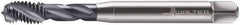 Walter-Prototyp - M5x0.80 Metric 3 Flute 6H Modified Bottoming Spiral Flute Tap - Cobalt, TiCN Finish, 70mm OAL, Right Hand Flute, Right Hand Thread, Series 7051776 - Exact Tool & Supply
