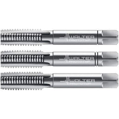 Walter-Prototyp - M4x0.70 Metric, 3 Flute, Modified Bottoming, Plug & Taper, Bright Finish, High Speed Steel Tap Set - Right Hand Cut, 45mm OAL, 0.4331" Thread Length, 6H Class of Fit, Series 30060 - Exact Tool & Supply