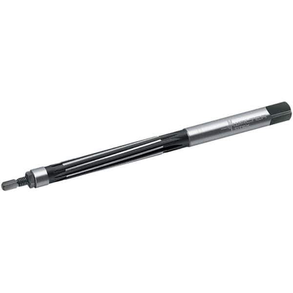 Walter-Titex - 0.7087" Reamer Diam, Straight Shank, 68mm Flute Length, Hand Expansion Reamer - Spiral Flute, 7.4" OAL, Left Hand Spiral, Right Hand Cut, High Speed Steel - Exact Tool & Supply