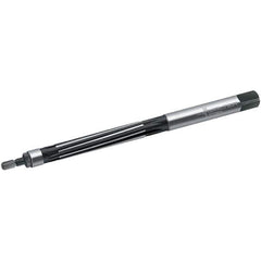 Walter-Titex - 0.7087" Reamer Diam, Straight Shank, 68mm Flute Length, Hand Expansion Reamer - Spiral Flute, 7.4" OAL, Left Hand Spiral, Right Hand Cut, High Speed Steel - Exact Tool & Supply