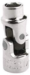 Proto - 1/4", 1/4" Drive, Standard Hand Socket - 6 Points, 1-25/64" OAL, Alloy Steel, Chrome Finish - Exact Tool & Supply