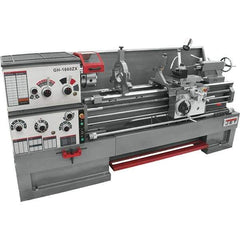 Jet - 16" Swing, 60" Between Centers, 230 Volt, Triple Phase Engine Lathe - 7MT Taper, 7-1/2 hp, 25 to 1,800 RPM, 3-1/8" Bore Diam, 40" Deep x 48" High x 97-1/2" Long - Exact Tool & Supply