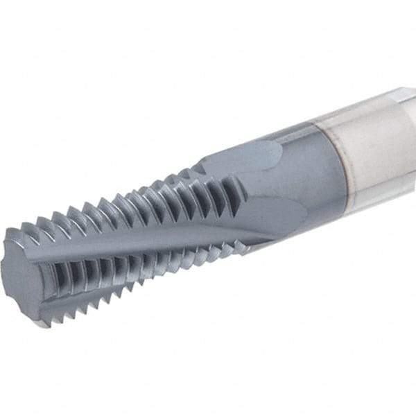 Iscar - UN, 0.3937" Cutting Diam, 4 Flute, Solid Carbide Helical Flute Thread Mill - External Thread, 16.4mm LOC, 73mm OAL, 10mm Shank Diam - Exact Tool & Supply