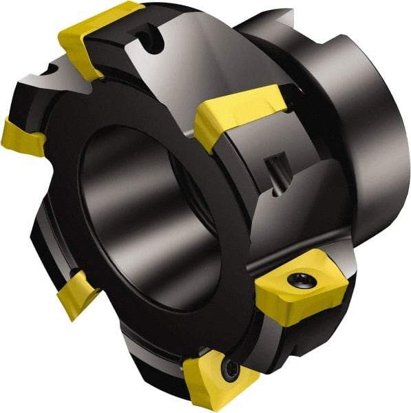 Sandvik Coromant - 8 Inserts, 125mm Cut Diam, 40mm Arbor Diam, 15.7mm Max Depth of Cut, Indexable Square-Shoulder Face Mill - 90° Lead Angle, 63mm High, R390-17.. Insert Compatibility, Series CoroMill 390 - Exact Tool & Supply
