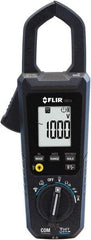 FLIR - CM74, CAT IV, Digital True RMS Auto Ranging Clamp Meter with 1.38" Clamp On Jaws - 1000 VAC/VDC, 600 AC/DC Amps, Measures Voltage, Capacitance, Current, Frequency, Resistance - Exact Tool & Supply