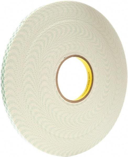 3M - 3/4" x 5 Yd Acrylic Adhesive Double Sided Tape - 0.06" Thick, Urethane Foam Liner, Series 4026W - Exact Tool & Supply