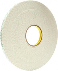 3M - 3/4" x 5 Yd Acrylic Adhesive Double Sided Tape - 0.06" Thick, Urethane Foam Liner, Series 4026W - Exact Tool & Supply