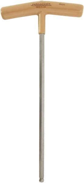 Paramount - 8mm Hex, T-Handle Cushion Grip, Ball End Hex Key - 11-13/64" OAL, Protanium High Torque Steel, Metric System of Measurement - Exact Tool & Supply