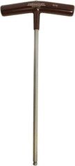 Paramount - 5/16" Hex, T-Handle Cushion Grip, Ball End Hex Key - 11-13/32" OAL, Protanium High Torque Steel, Inch System of Measurement - Exact Tool & Supply