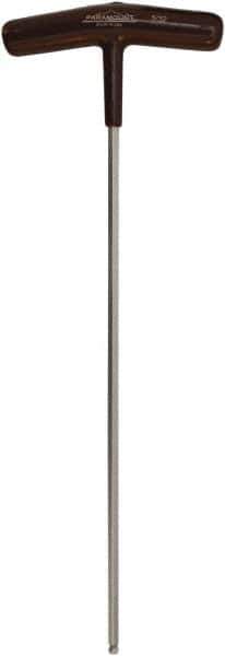 Paramount - 5/32" Hex, T-Handle Cushion Grip, Ball End Hex Key - 9-7/64" OAL, Protanium High Torque Steel, Inch System of Measurement - Exact Tool & Supply
