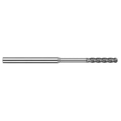 ‎1/4″ Dia. × 1/4″ Shank × 1-1/4″ DOC × 4″ OAL, CVD Diamond, 4 Flute, Ballnose End Mill - Exact Tool & Supply