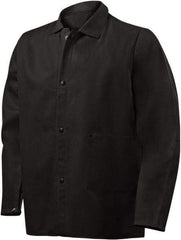 Steiner - Size XL Flame Resistant/Retardant Jacket - Black, Cotton & Nylon, Snaps Closure, 52 to 54" Chest - Exact Tool & Supply