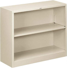 Hon - 2 Shelf, 29" High x 34-1/2" Wide Bookcase - 11-1/2" Deep, Steel, Light Gray - Exact Tool & Supply