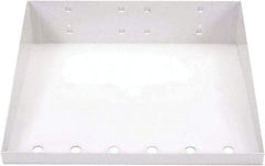 Triton - 12" Long White Pegboard Shelf - For Use with Garment Hangers - Exact Tool & Supply