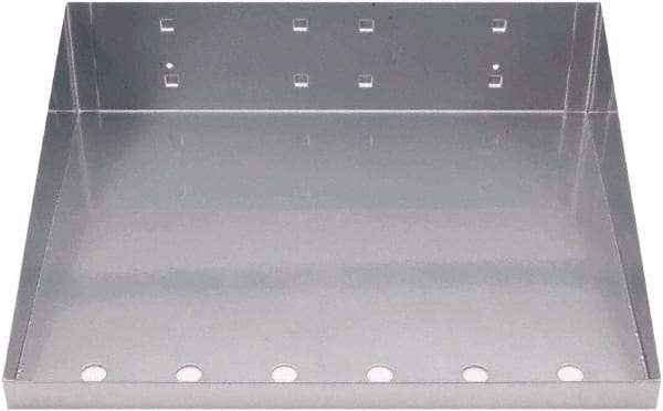 Triton - 12" Long Silver Pegboard Shelf - For Use with Garment Hangers - Exact Tool & Supply