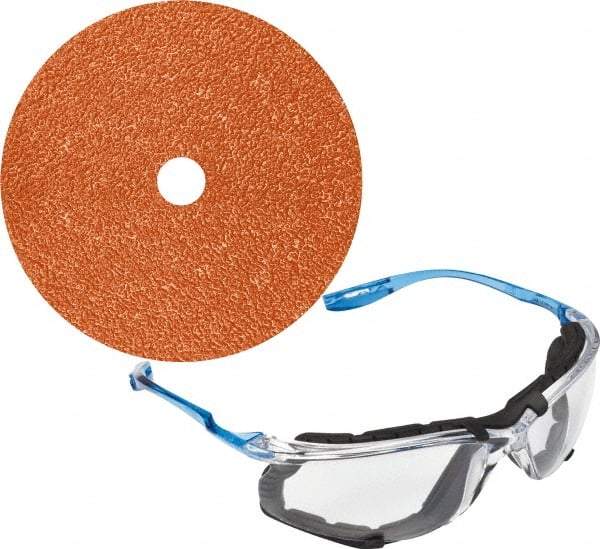 3M - 4-1/2" Diam 36+ Grit Fiber Disc - Very Coarse Grade, Ceramic, 13,300 Max RPM, Series 982C - Exact Tool & Supply