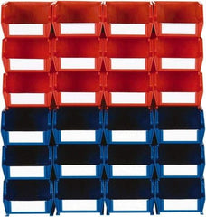 Triton - 70 Lb. Load Capacity, 7-3/8" Deep, Multi-Colored Polypropylene Bin System - 3" High x 4-1/8" Wide x 7-3/8" Long - Exact Tool & Supply