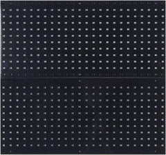 Triton - 18" Wide x 36" High Industrial Steel Tool Peg Board System - 2 Panels, Steel with Epoxy Coating, Black - Exact Tool & Supply