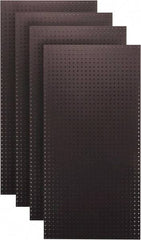 Triton - 24" Wide x 48" High Peg Board Storage Board - 4 Panels, Hardboard, Black - Exact Tool & Supply