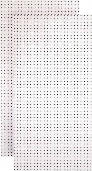 Triton - 24" Wide x 48" High Peg Board Storage Board - 2 Panels, Hardboard, White - Exact Tool & Supply
