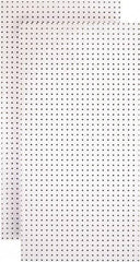 Triton - 24" Wide x 48" High Peg Board Storage Board - 2 Panels, Hardboard, White - Exact Tool & Supply