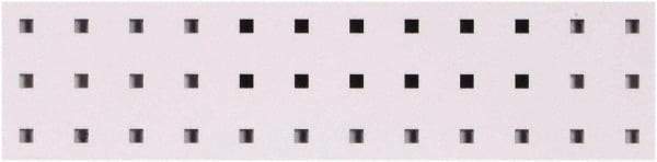 Triton - 18" Wide x 4-1/2" High Peg Board Strip - 1 Panel, Steel with Epoxy Coating, White - Exact Tool & Supply