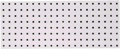 Triton - 30" Wide x 12" High Peg Board Strip - 1 Panel, Steel with Epoxy Coating, White - Exact Tool & Supply