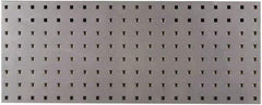 Triton - 30" Wide x 12" High Peg Board Strip - 1 Panel, Steel with Epoxy Coating, Silver - Exact Tool & Supply