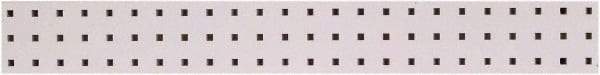 Triton - 36" Wide x 4-1/2" High Peg Board Strip - 1 Panel, Steel with Epoxy Coating, White - Exact Tool & Supply