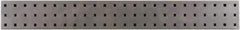 Triton - 36" Wide x 4-1/2" High Peg Board Strip - 1 Panel, Steel with Epoxy Coating, Silver - Exact Tool & Supply