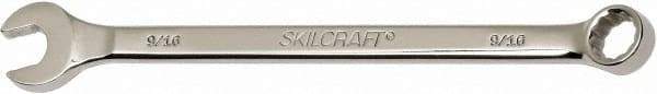 Ability One - 9/16" 12 Point Combination Wrench - 15° Offset Angle, Steel, Chrome Finish - Exact Tool & Supply