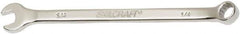 Ability One - 1/4" 12 Point Combination Wrench - 15° Offset Angle, Steel, Chrome Finish - Exact Tool & Supply
