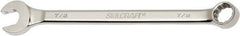 Ability One - 7/8" 12 Point Combination Wrench - 15° Offset Angle, Steel, Chrome Finish - Exact Tool & Supply