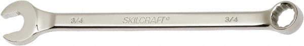Ability One - 3/4" 12 Point Combination Wrench - 15° Offset Angle, Steel, Chrome Finish - Exact Tool & Supply
