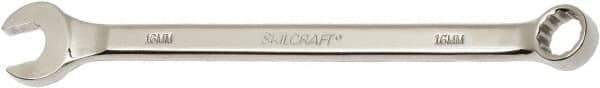 Ability One - 16mm 12 Point Combination Wrench - 15° Offset Angle, Steel, Chrome Finish - Exact Tool & Supply