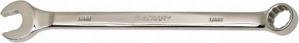 Ability One - 18mm 12 Point Combination Wrench - 15° Offset Angle, Steel, Chrome Finish - Exact Tool & Supply