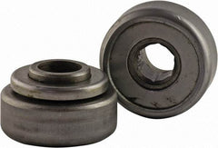 USDI - 1 Row, 1-1/2" OD, 7/16" Hex Open Conveyor Roller Bearing - 135 Lb Capacity, 550 Max RPM, Steel with Steel Housing - Exact Tool & Supply