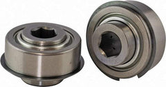 USDI - 1 Row, 2.265" OD, 11/16" Hex Double Shield Conveyor Roller Bearing - 2,450 Lb Capacity, 550 Max RPM, Steel with 52100 Chrome Steel Housing - Exact Tool & Supply