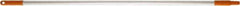 Vikan - 52 x 1" Aluminum Squeegee Handle - European Threaded Connection, Orange - Exact Tool & Supply