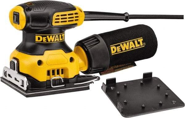 DeWALT - 14,000 OPM, Electric Orbital Sander - Square, Oscillating Sander, 2.3 Amps - Exact Tool & Supply