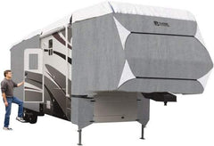 Classic Accessories - Polypropylene RV Protective Cover - 20 to 23' Long x 122" High, Gray and White - Exact Tool & Supply