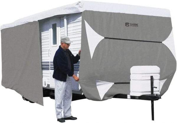 Classic Accessories - Polypropylene RV Protective Cover - 27 to 30' Long x 118" High, Gray and White - Exact Tool & Supply