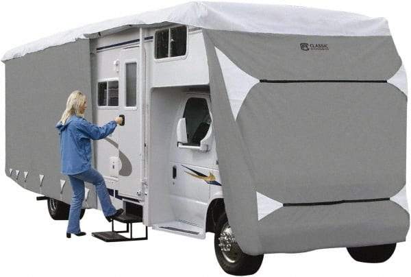 Classic Accessories - Polypropylene RV Protective Cover - 26 to 29' Long x 122" High, Gray and White - Exact Tool & Supply