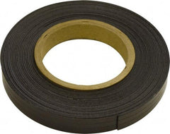 Mag-Mate - 300" Long x 3/4" Wide x 1/16" Thick Flexible Magnetic Strip - 10 Lb Max Pull Force, 5 Linear Ft/Lb Magnetic Pull Force, Plain Back, Dark Brown - Exact Tool & Supply