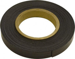 Mag-Mate - 300" Long x 1/2" Wide x 1/32" Thick Flexible Magnetic Strip - 4 Lb Max Pull Force, 2 Linear Ft/Lb Magnetic Pull Force, Plain Back, Dark Brown - Exact Tool & Supply