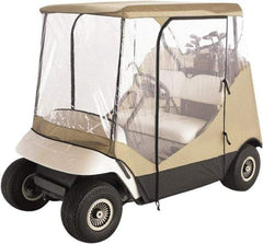 Classic Accessories - Polyester Golf Cart Protective Cover - 83 x 40", Tan - Exact Tool & Supply