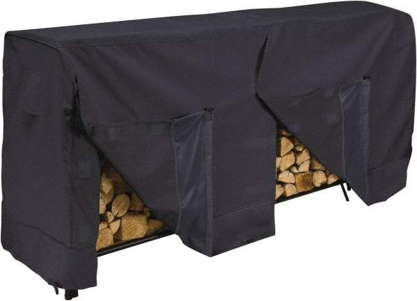 Classic Accessories - Polyester Log Rack Protective Cover - 96 x 24 x 42", Black - Exact Tool & Supply