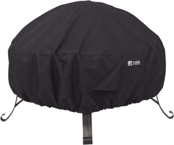 Classic Accessories - Polyester Fire Pit Protective Cover - 36" Diam x 12" High, Black - Exact Tool & Supply