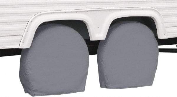 Classic Accessories - Polyvinyl Chloride RV Protective Cover - 40 to 42" Diam x 9-1/4" Wide, Gray - Exact Tool & Supply