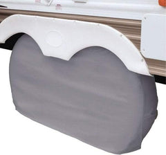 Classic Accessories - Polyvinyl Chloride RV Protective Cover - 30 to 33" Diam x 8" Wide, Gray - Exact Tool & Supply